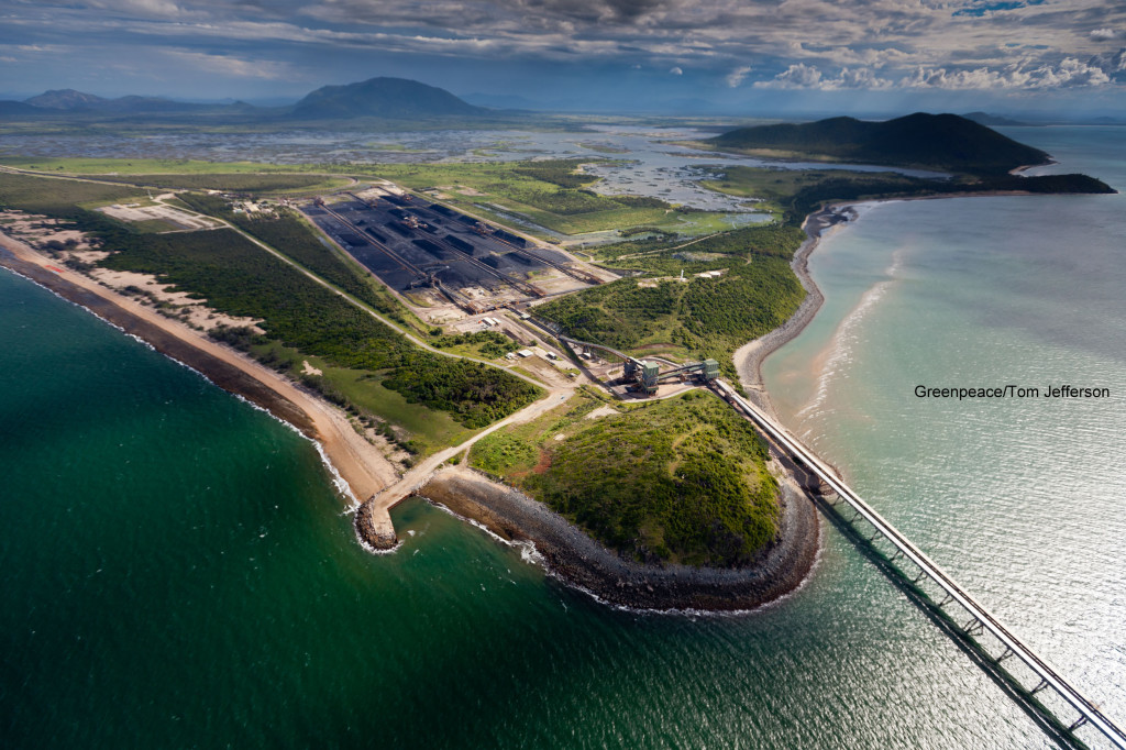 9th March 2012. Abbot Point, Queensland Abbot Pt, surrounded by wetlands and coral reefs, is set to become the worlds largest coal port. ©Greenpeace/Tom Jefferson.