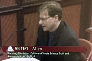 Carroll Muffett testifying before the California Senate Judiciary Committee in support of "California Climate Science Truth and Accountability Act of 2016" - SB 1161
