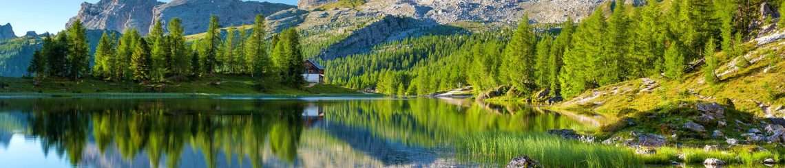 Lake with mountain