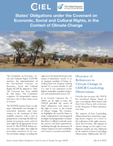 Read the report - States' Obligations under the Convention on Economic, Social and Cultural Rights, in the Context of Climate Change