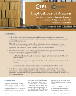 Implications of Achmea report cover