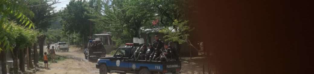 Riot police in Santa Cruz de la India, Nicaragua, near Condor Gold's La India mining project. Nov 21, 2018.