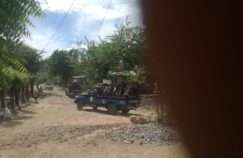 Riot police in Santa Cruz de la India, Nicaragua, near Condor Gold's La India mining project. Nov 21, 2018.