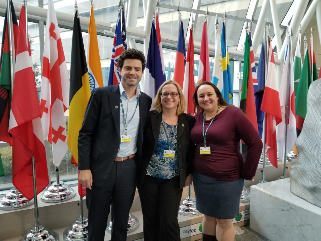 CIEL's Erika Lennon and colleagues at Green Climate Fund meeting