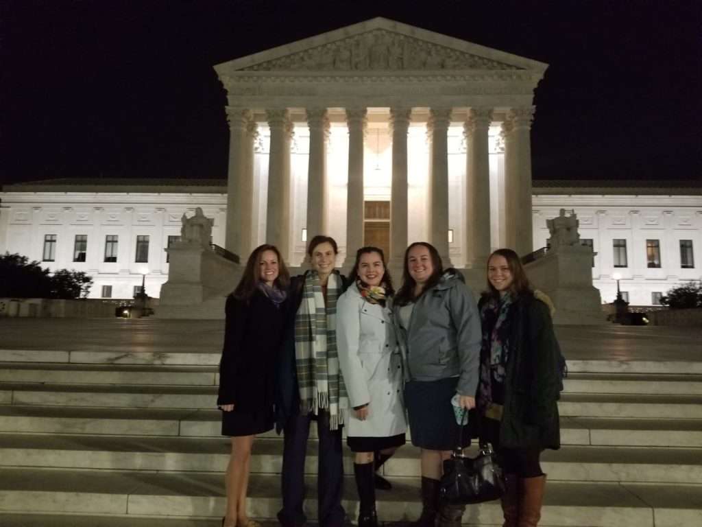CIEL staff and colleagues outside of the Supreme Court for Jam v. IFC