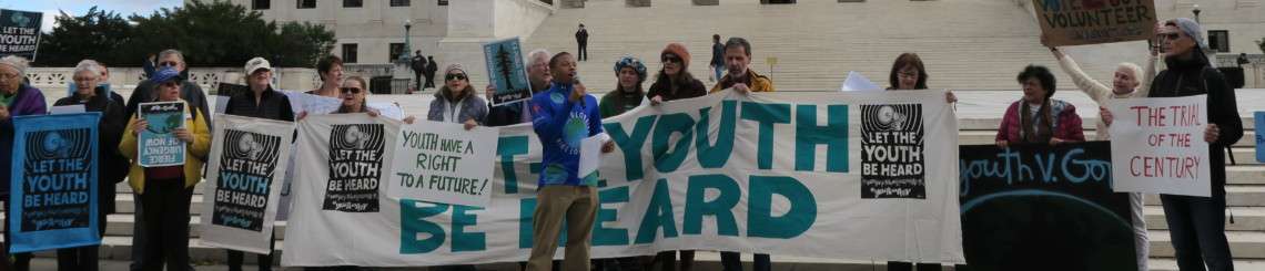 Juliana v. US Let the Youth Be Heard climate lawsuit rally