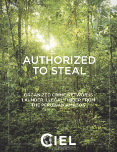 Authorized to Steal: Organized Crime Networks Launder Illegal Timber from the Peruvian Amazon - Report Cover