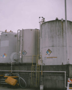 Petrochemical storage tanks